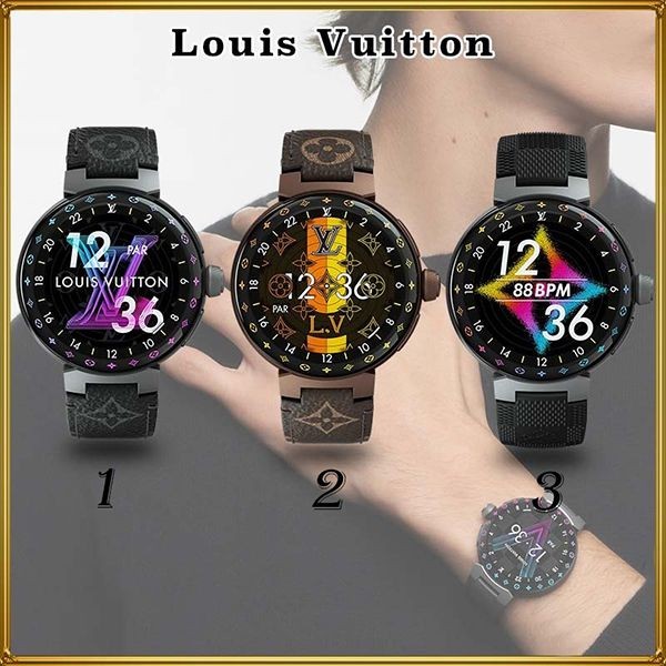 即日配送ルイヴィトン 腕時計 コピー タンブールホライゾン スマートウォッチ 3色 QBB186