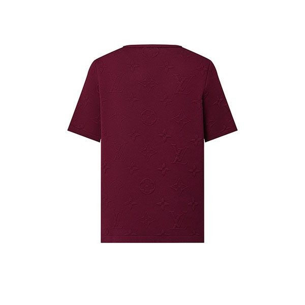 ルイヴィトン 偽物 3Dモノグラムニットトップ セーター ロゴ 半袖 Tシャツ 1AAKLC