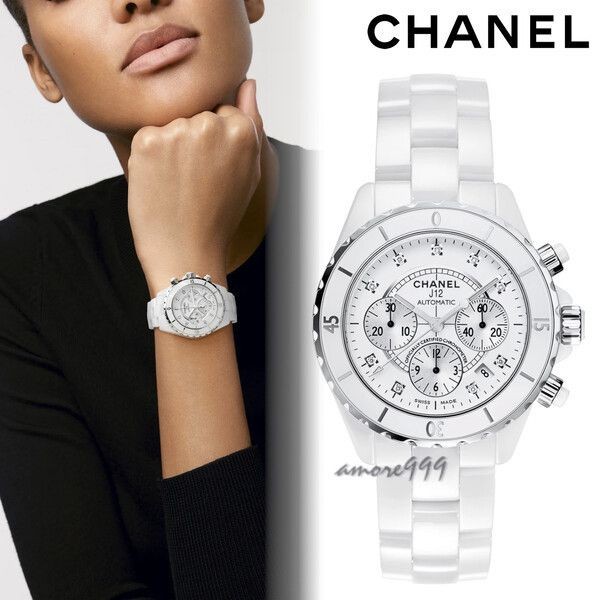 完売人気シャネル 腕時計 J12 コピーH2009 白 ダイヤ ユニセックス