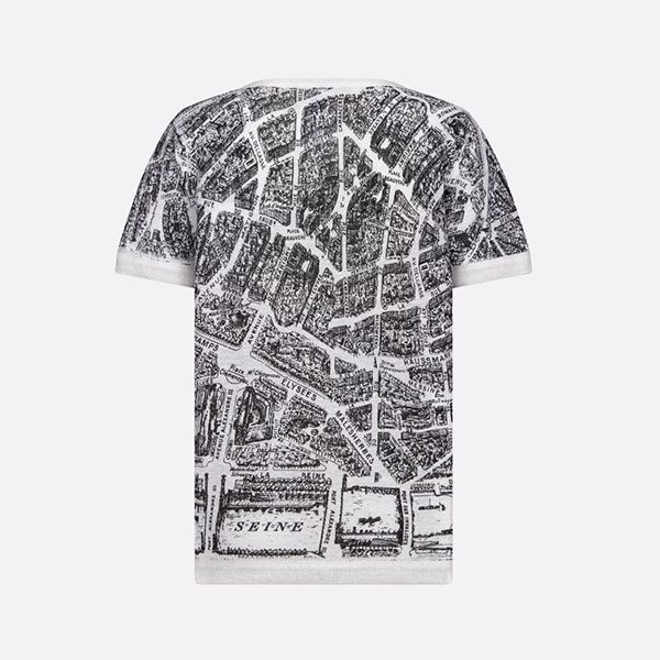 ディオール 偽物 Plan de Paris リネン カシミヤ シルク Tシャツ 324S28AM702_X0930
