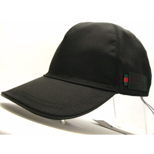 グッチ 帽子キャップ ブラックパラナ 緑と赤のリボン 247238 F568N 1060