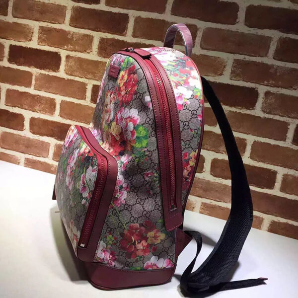 2017新作先取り☆【グッチ】グッチコピー gg シュプリーム canvas blooms backpack 405019 KU2BN 8693