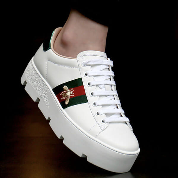 ★グッチ★Ace embroidered platform sneaker★コピー