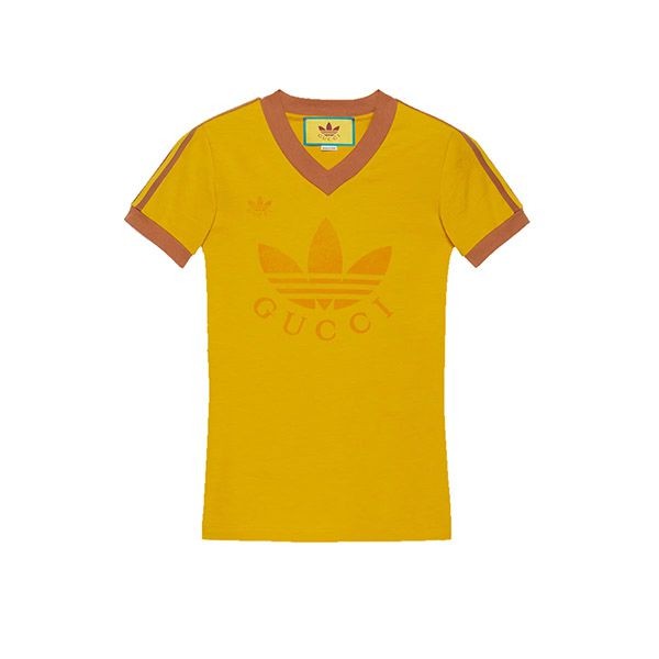 【コラボ★】アディダス×グッチ スーパーコピー Vネック Tシャツ 3色 693636XJEBZ3816