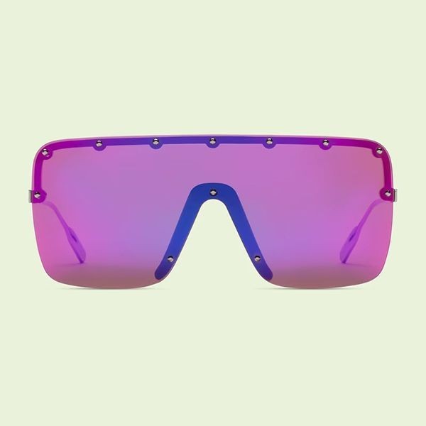 新作 グッチ Mask sunglasses スポーティ メタル ロゴ 偽物 2色705388I33308012