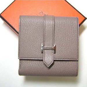 エルメス スーパーコピーブランド ベアン　二つ折財布（グレー）HER-119