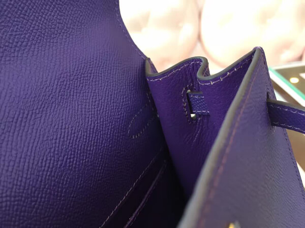 エルメスケリー コピー エルメス 20cm Kelly 内縫 エプソン ローズコンフェッティ Purple