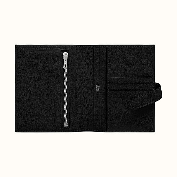 【人気商品】◆エルメス◆ブラックカラー偽物 Bearn compact wallet
