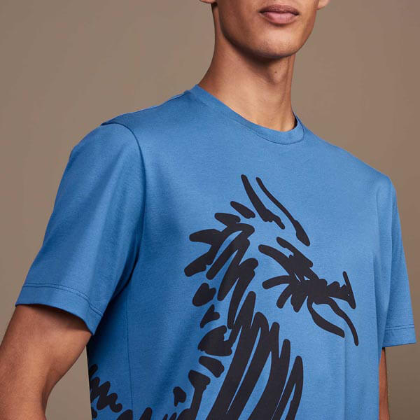【エルメス】コットン ドラゴンモチーフ ラウンドネックTシャツ 6色カラー展開 《"Dragon" t-shirt》