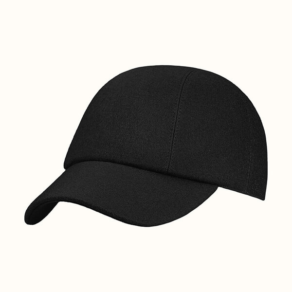 【新作】エルメス キャップ ハット 帽子 ブラック 黒 ロゴ入り H201050N 1W59