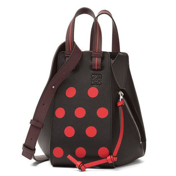 ロエベ Hammock Circles Small Bag Black/Red/Oxbloodショルダーバッグ ポシェット