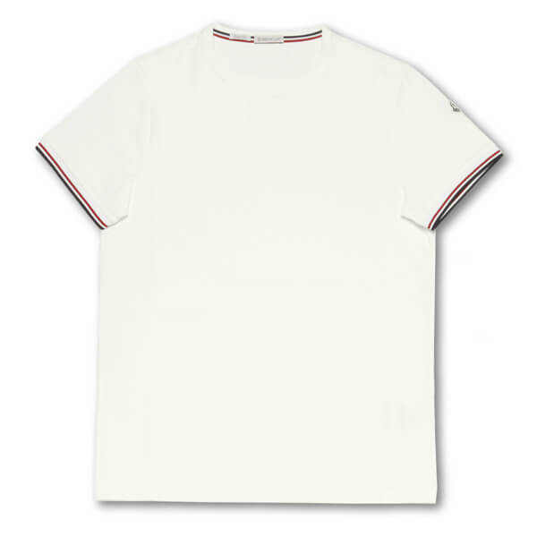 モンクレール 偽物 Tシャツ メンズ 8019900 87296 004 半袖Tシャツ WHITE ホワイト
