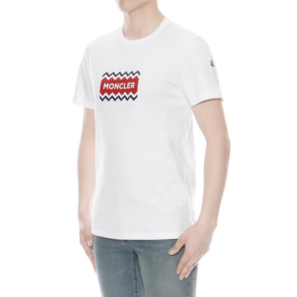 モンクレール コピー Tシャツ メンズ 8037250 8390T 001 半袖Tシャツ WHITE ホワイト