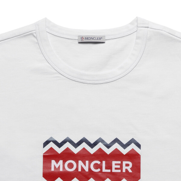 モンクレール コピー Tシャツ メンズ 8037250 8390T 001 半袖Tシャツ WHITE ホワイト