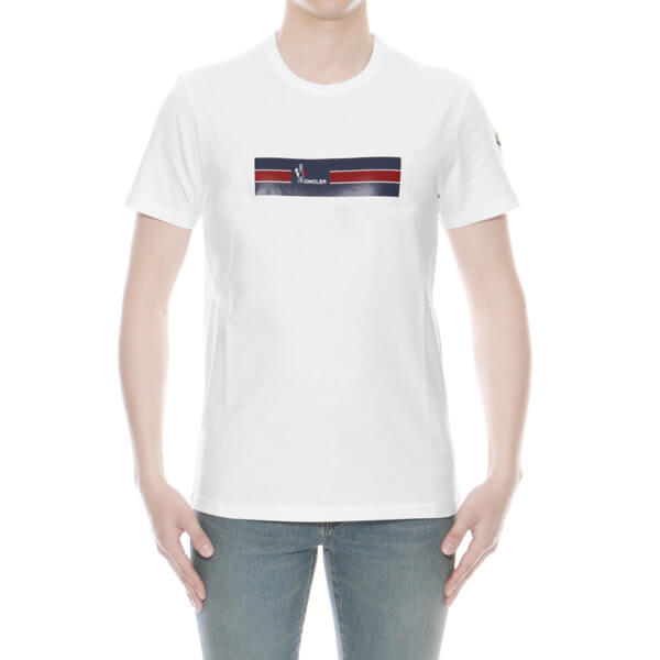 モンクレール MONCLER Tシャツ メンズ 8037150 8390T 001 半袖Tシャツ WHITE ホワイト