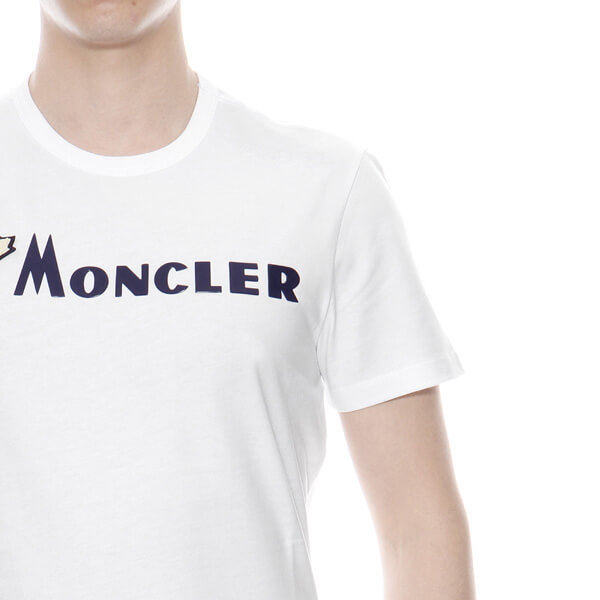 モンクレール Tシャツ 偽物 メンズ 8041850 8390T 001 半袖Tシャツ WHITE ホワイト