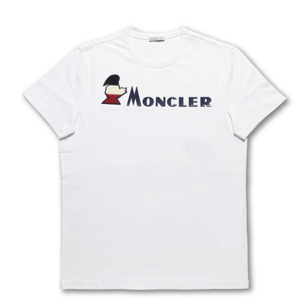 モンクレール Tシャツ 偽物 メンズ 8041850 8390T 001 半袖Tシャツ WHITE ホワイト