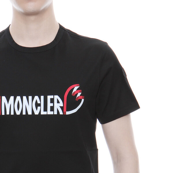 モンクレール MONCLER Tシャツ メンズ 8025250 8390Y 999 半袖Tシャツ BLACK ブラック