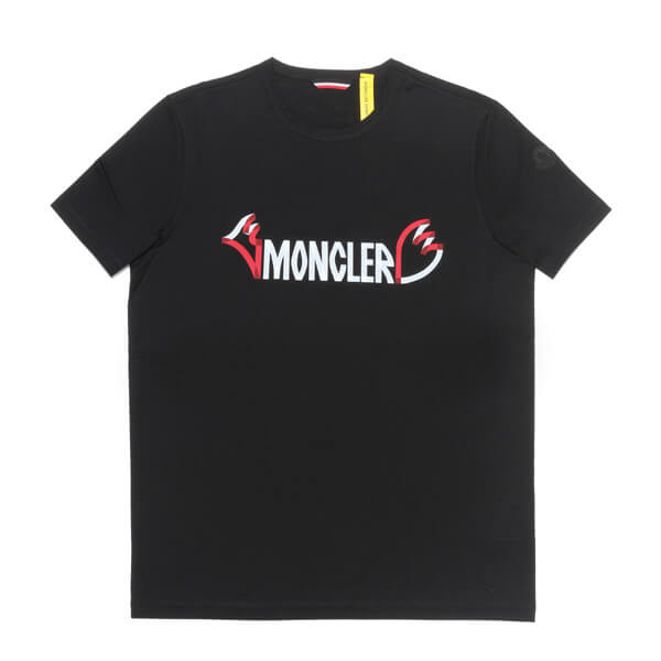 モンクレール MONCLER Tシャツ メンズ 8025250 8390Y 999 半袖Tシャツ BLACK ブラック