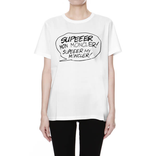 モンクレール コピー Tシャツ レディース 8085150 8390X 001 半袖Tシャツ WHITE ホワイト