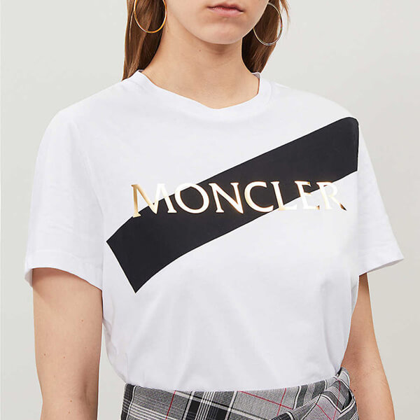 ★モンクレールスーパーコピー MONCLER ★メタリック ロゴ 半袖 Tシャツ