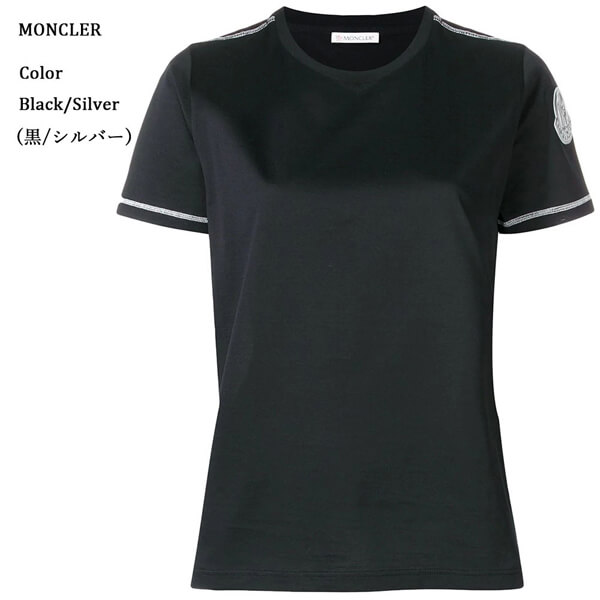 モンクレールスーパーコピー MONCLER メタリック ビッグ袖ロゴ コットンTシャツ 8063700 8390X 99S