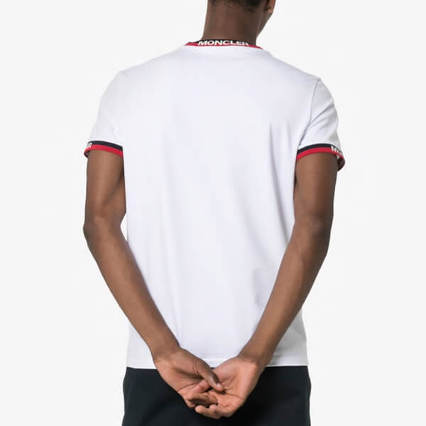 新作【モンクレールスーパーコピー MONCLER】ロゴネック Tシャツ WHITE