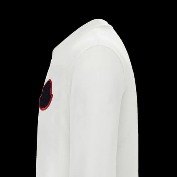 モンクレール トレーナー コピー メンズライン 胸ワッペン スウェットシャツ ホワイト2020春夏新作コレクション