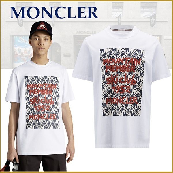 モンクレール Tシャツ パロディ グラフィックモチーフ 白 H20918D000048390T001