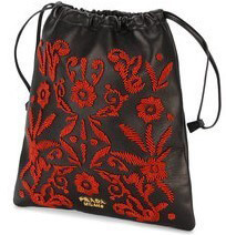 【17AW】大人気★PRADA★embroidered floral pouch