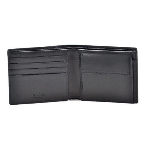 プラダ 二つ折り財布 2MO738 B5J F0002 色:NERO-ブラック