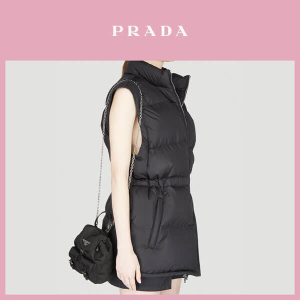 ★ PRADA ★Mini Chain-Strap Backpack 1BH029_V44_F0011_V_COM