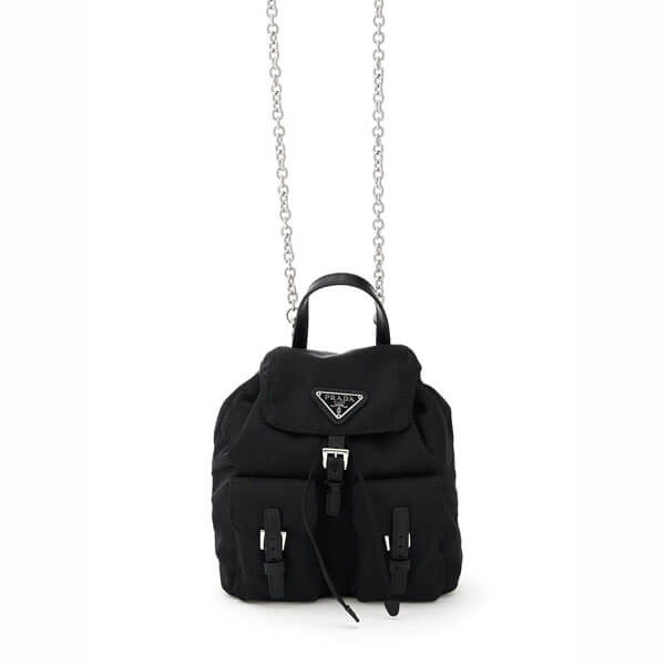 ★ PRADA ★Mini Chain-Strap Backpack 1BH029_V44_F0011_V_COM