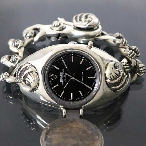 クロムハーツ ロレックス 14000 エアキング クローコピー 蓋付き ウォッチケース 腕時計