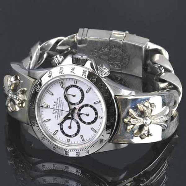 新品 クロムハーツロレックスデイトナスーパーコピー CHクロス パヴェダイヤ 16520 ウォッチブレス 腕時計